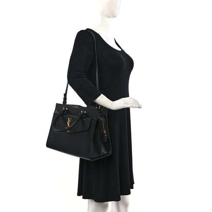 Saint Laurent Grain De Poudre Medium Uptown Tote Black 2 of 9