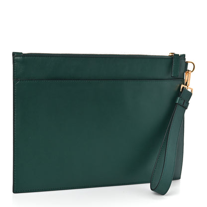 Versace Calfskin Medusa Biggie Clutch Green 3 of 9