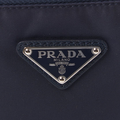 Prada Tessuto Nylon Saffiano Messenger Bag Baltico 7 of 8