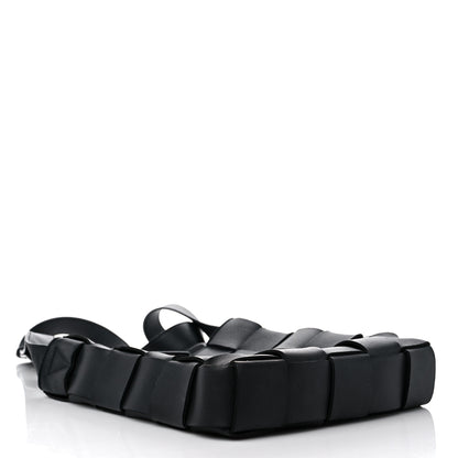 Bottega Veneta Lambskin Maxi Intrecciato Cassette Messenger Black 4 of 8