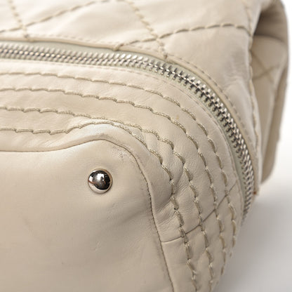 Chanel Calfskin Stitched Large Expandable Flap Bag White 19 of 19
