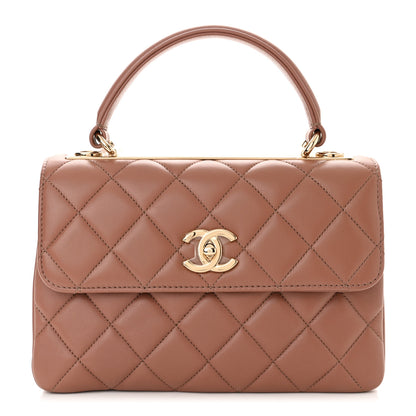 Chanel Lambskin Quilted Small Trendy CC Dual Handle Flap Bag Brown 1 of 11