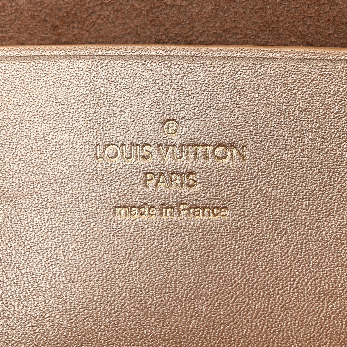 Metallic Calfskin Love Note Gold