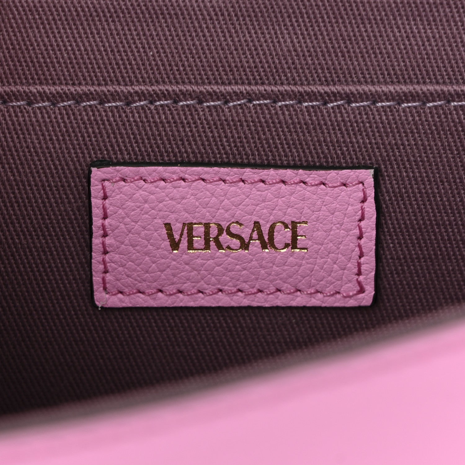 Versace Grained Calfskin La Medusa Shoulder Bag Pink 6 of 9