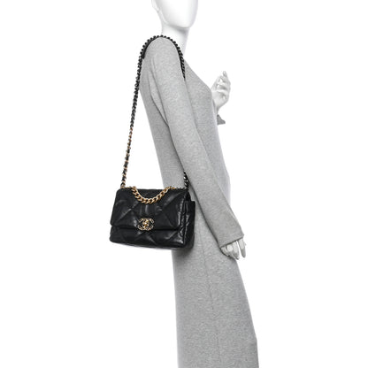 Chanel Lambskin Quilted Medium Chanel 19 Flap Black 2 of 10