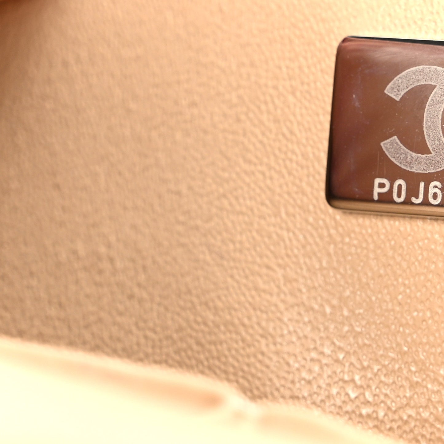 Caviar Quilted Small Double Flap Beige