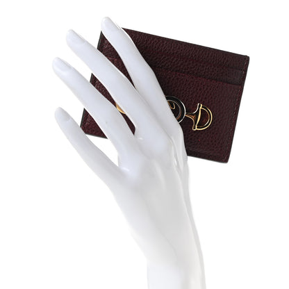 Gucci Grainy Calfskin Zumi Card Holder Vintage Bordeaux 2 of 6