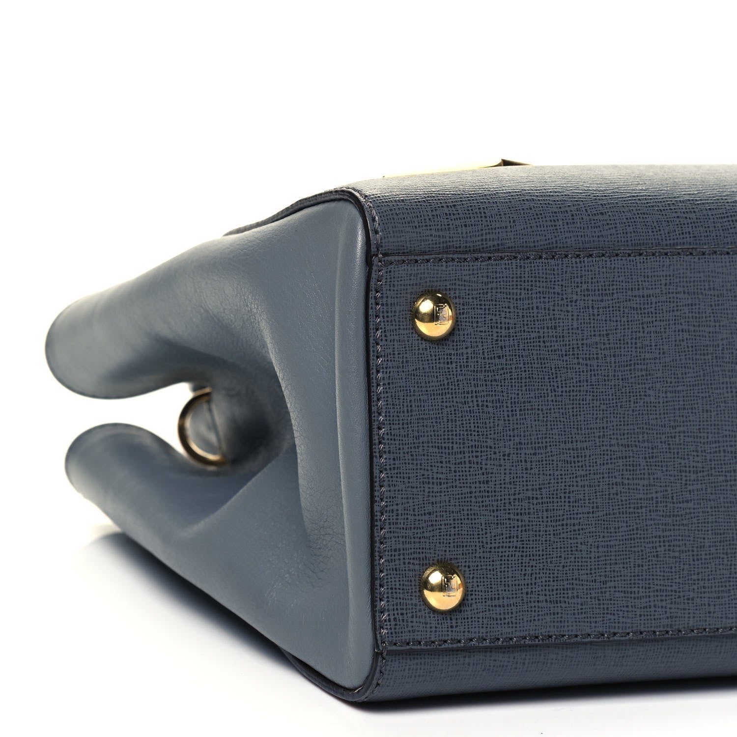 Fendi Vitello Elite Petite 2Jours Tote Grigio Grigio Chiaro 7 of 8