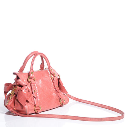 Miu Miu Vitello Lux Mini Bow Bag Rosa 3 of 12