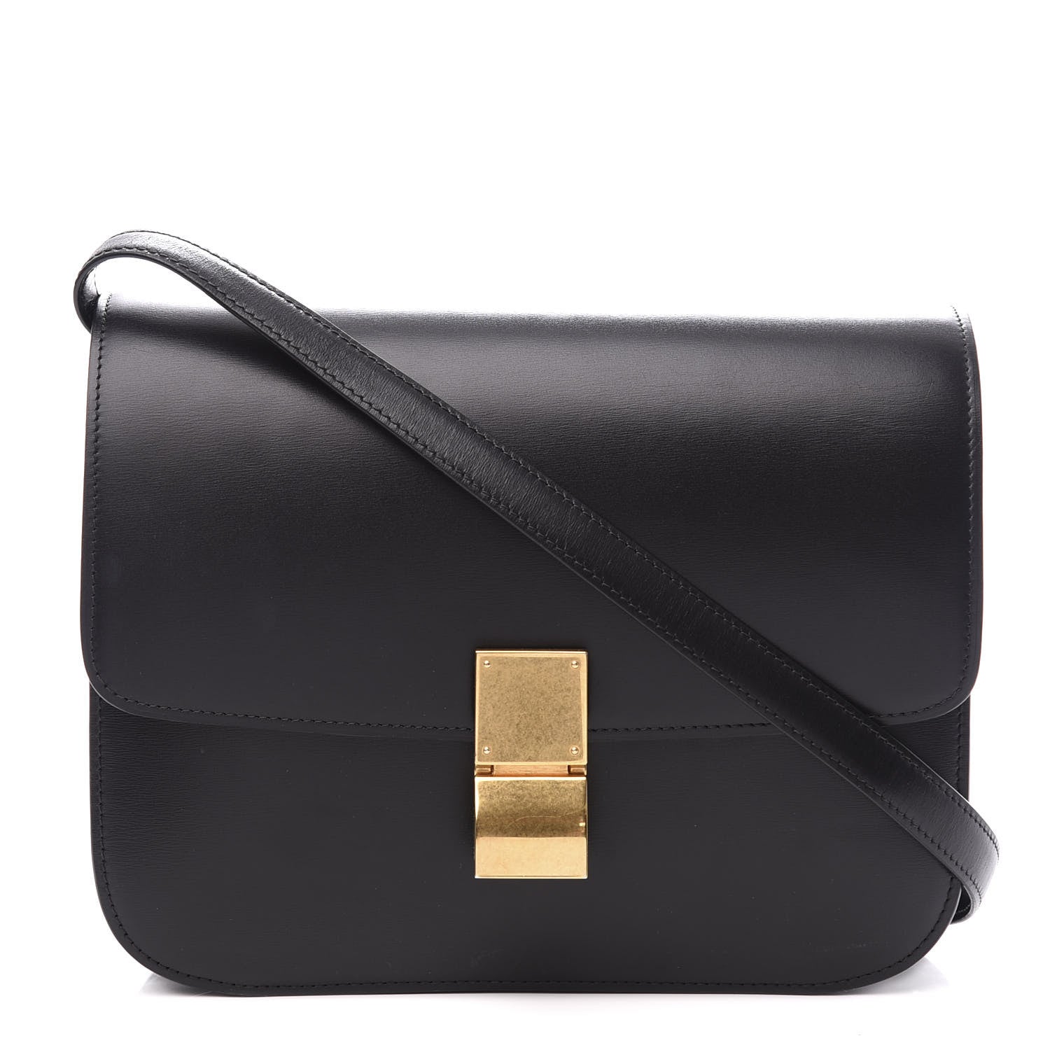 Celine Box Calfskin Medium Classic Box Flap Bag Black 1 of 10