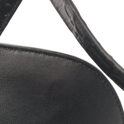 Christian Dior Calfskin Embossed Oblique Saddle Bag Black 11 of 12