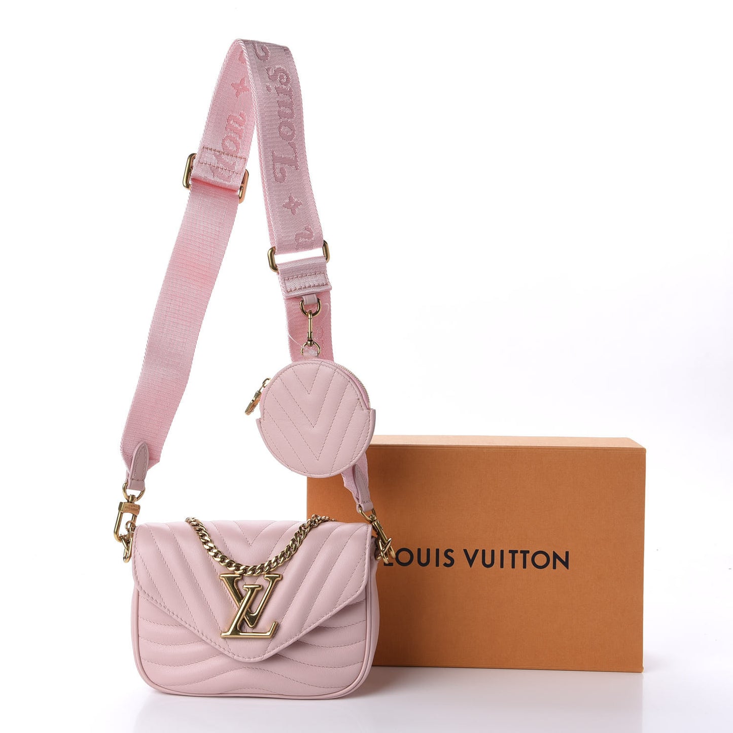 Calfskin New Wave Multi Pochette Rose Ballerine