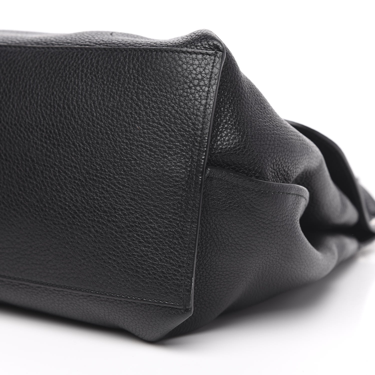 Gucci Pebbled Calfskin Large Bamboo Daily Top Handle Bag Black 8 of 10