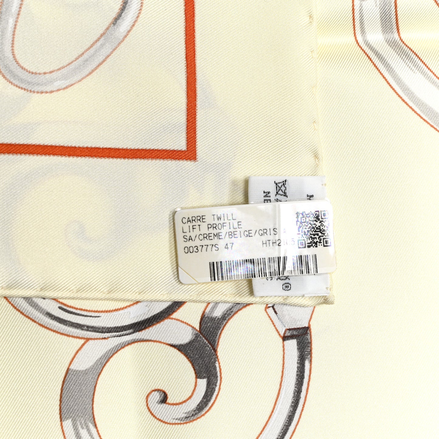 Silk Lift Profile Scarf 90 Creme Beige Gris