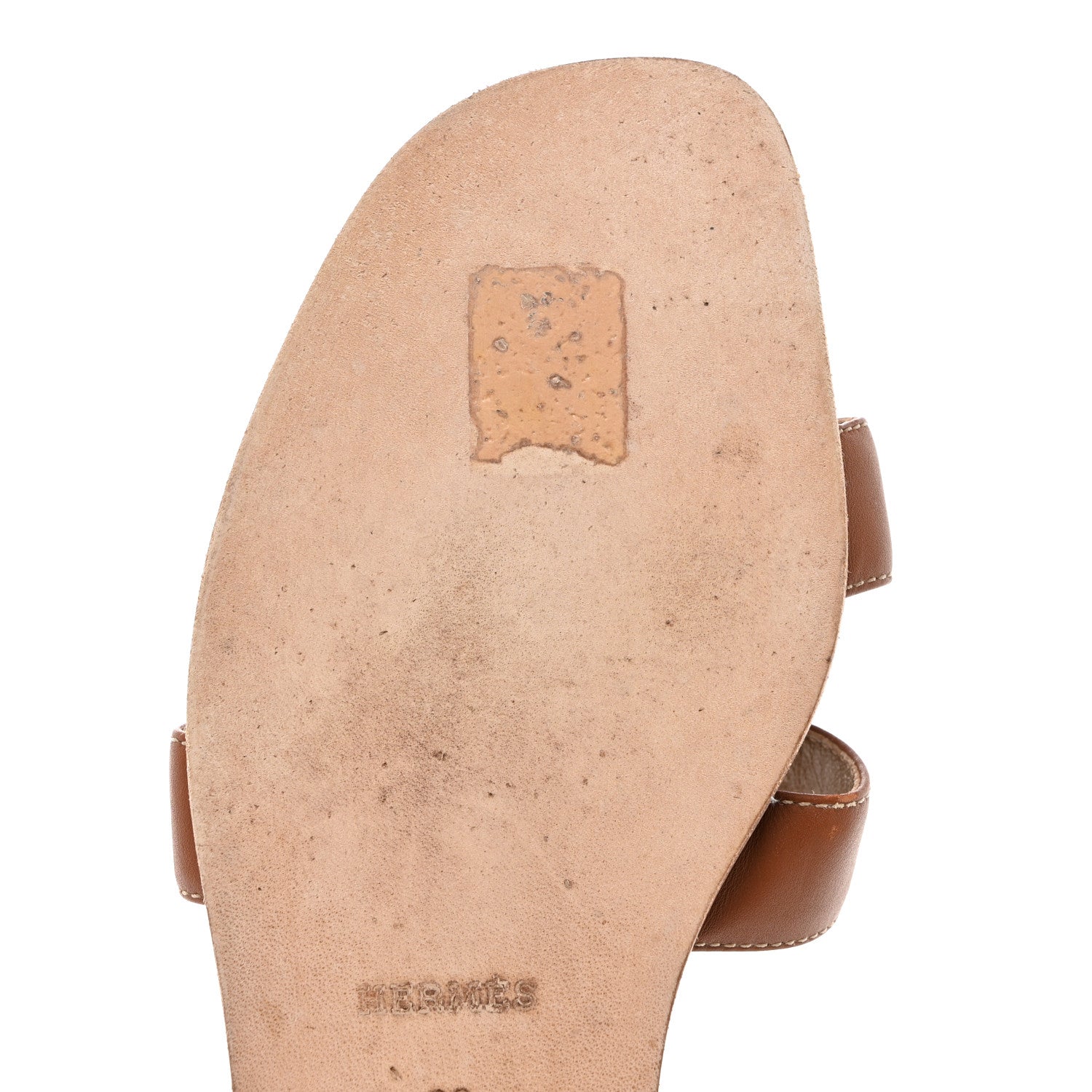 Hermes Box Calfskin Oran Sandals 38 Gold 10 of 10