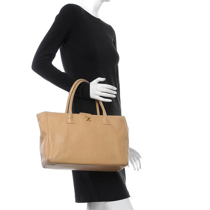Chanel Calfskin Cerf Executive Shopper Tote Beige 2 of 24