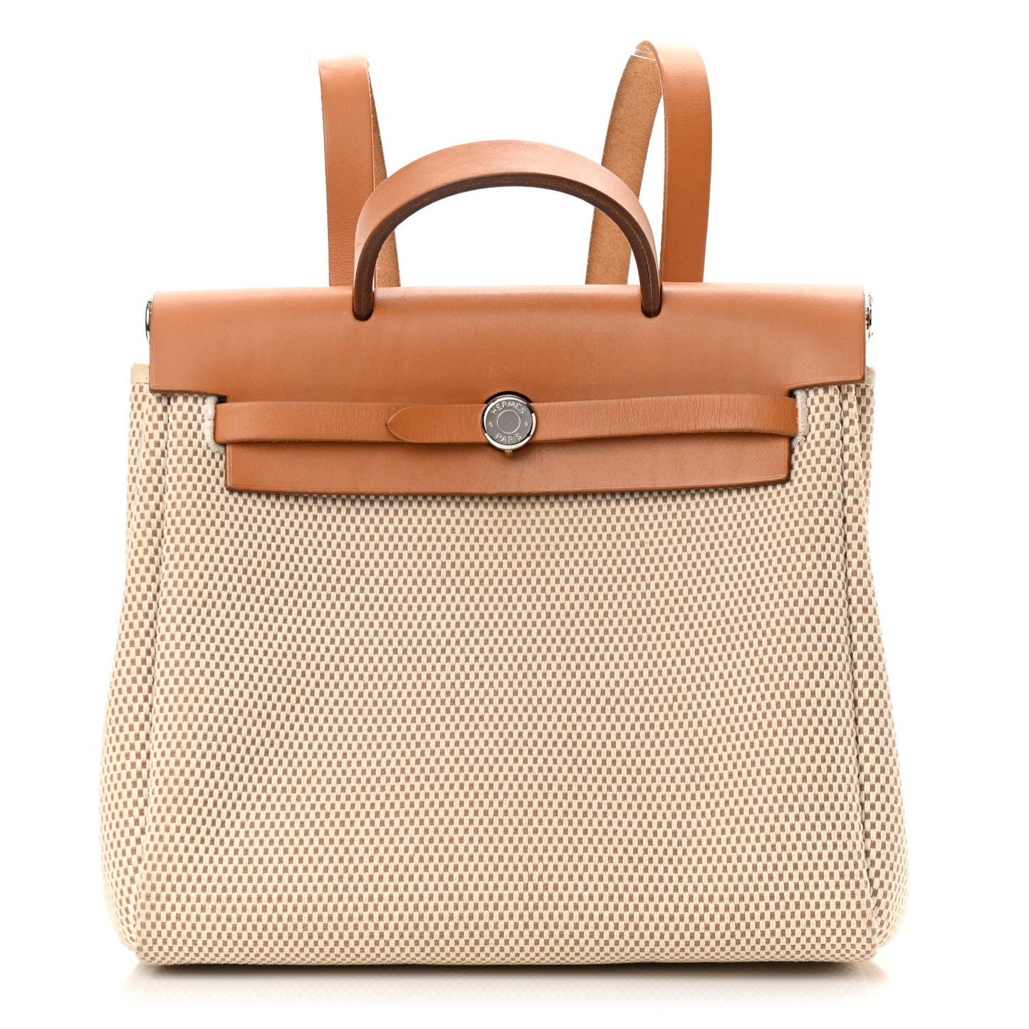 Toile Vache Calfskin Herbag 30 PM Backpack Natural