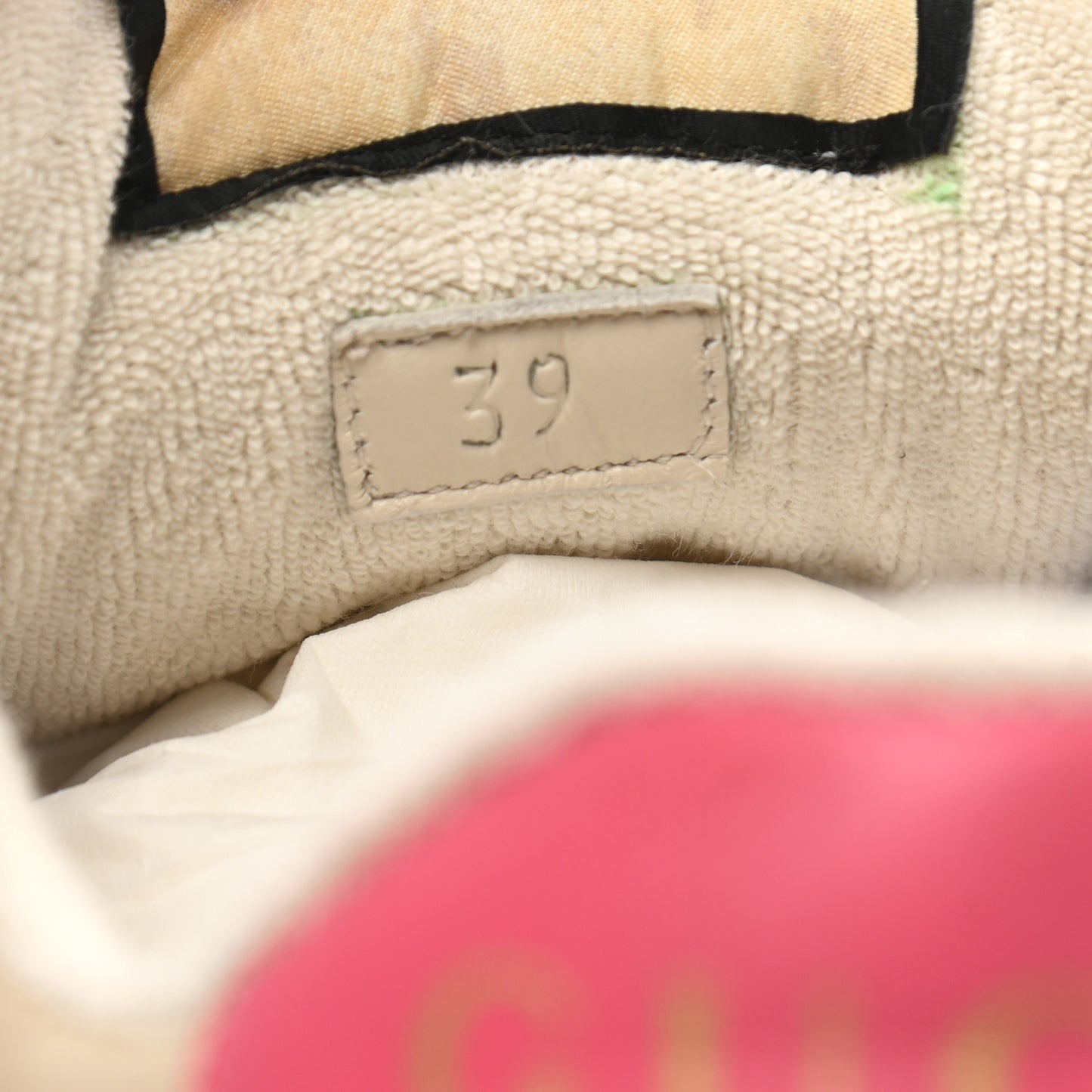 GG Monogram Nubuck Web Womens Screener Sneakers 39 New Sand Dusty Milk Pink