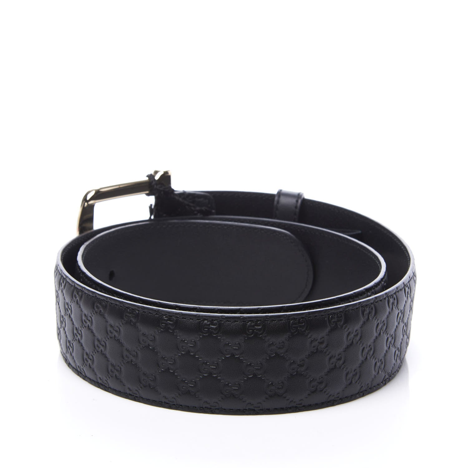 Gucci Soft Microguccissima Margaux Calfskin Belt 85 34 Black 2 of 6
