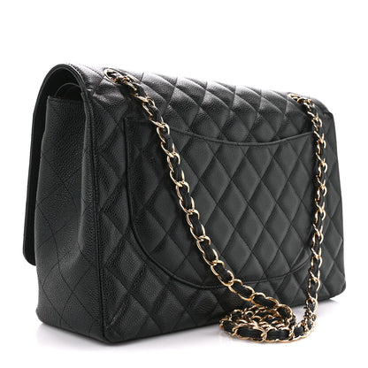 Chanel Caviar Quilted Maxi Double Flap Black 3 of 11