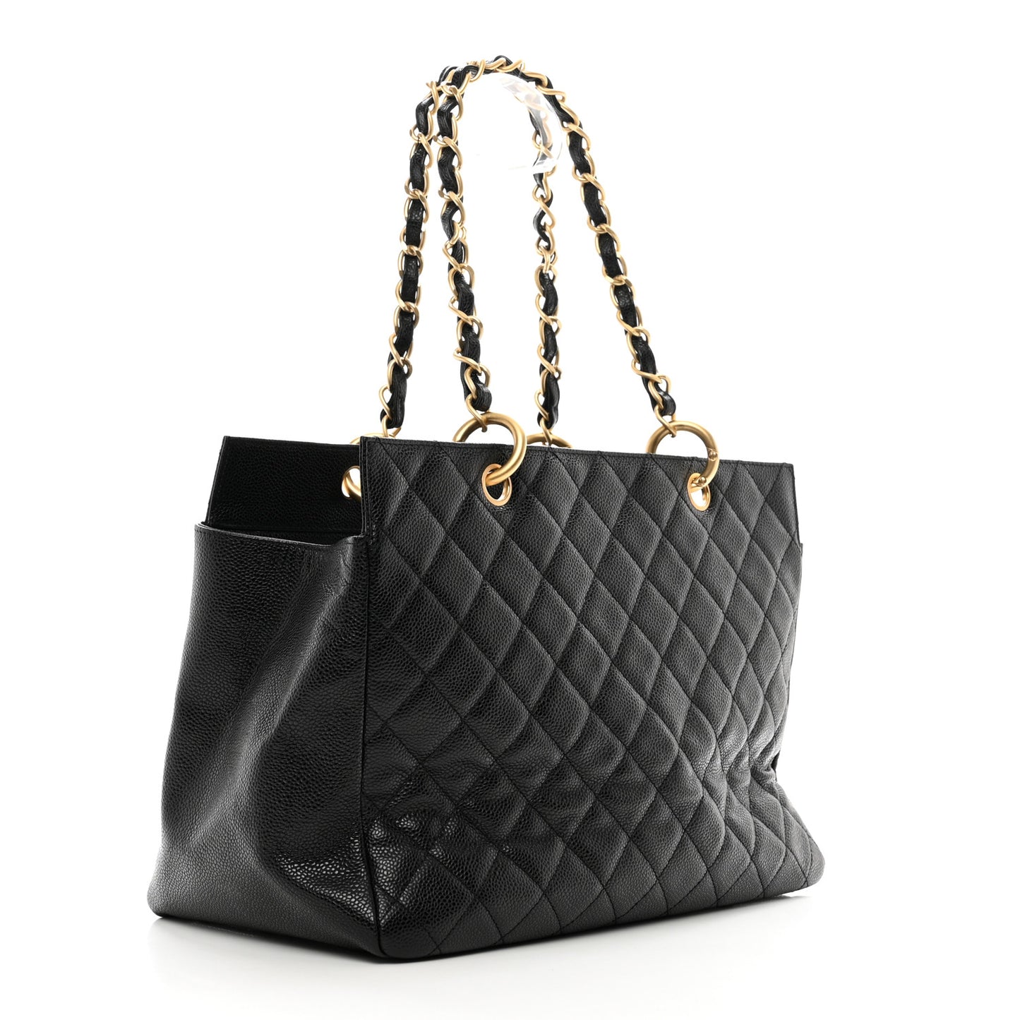 Caviar Quilted Grand Timeless Tote GTT Black