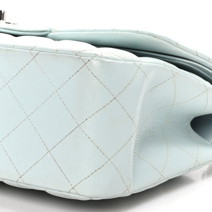 Chanel Caviar Quilted Jumbo Double Flap Light Blue 9 of 12
