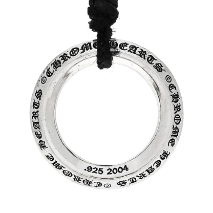 Chrome Hearts Sterling Silver Hoop Pendant Cord Necklace 4 of 4