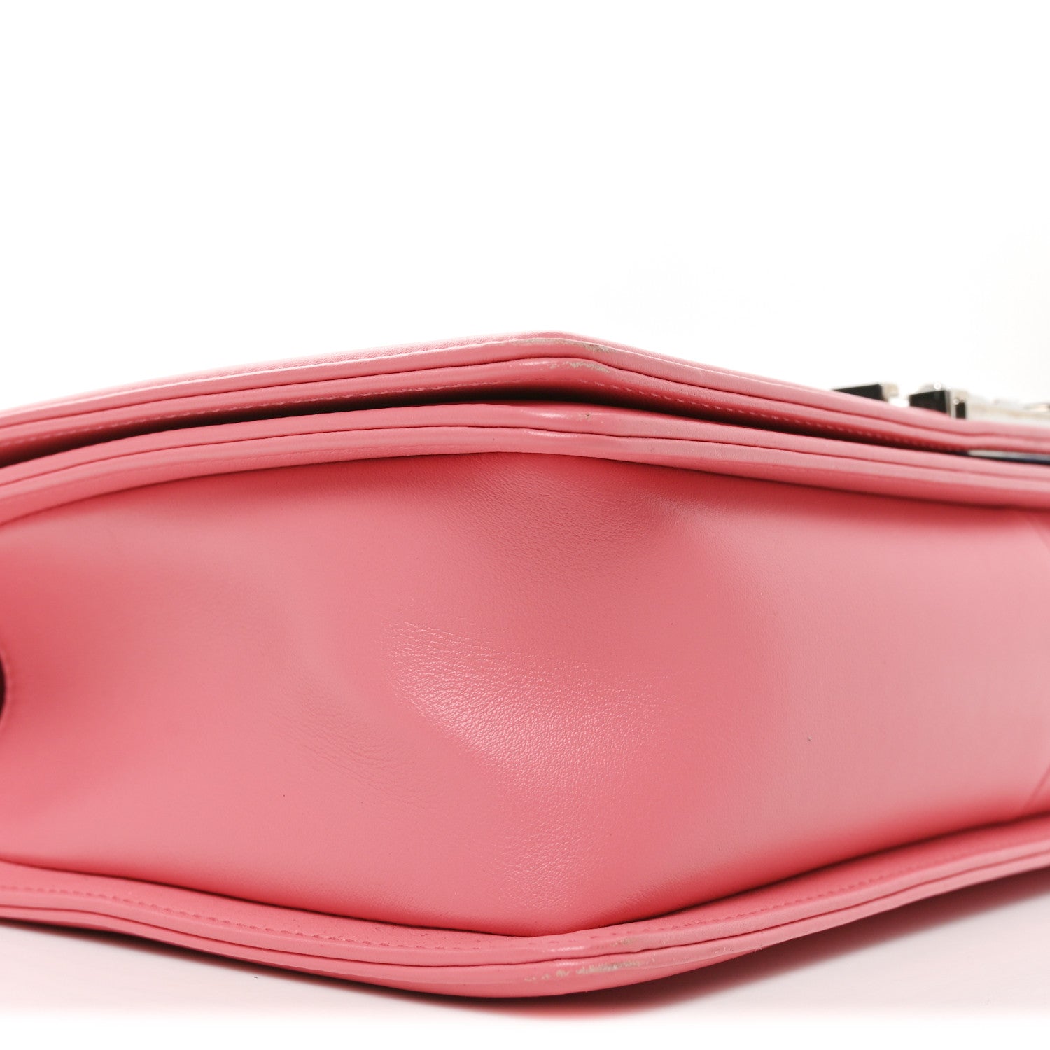 Chanel Calfskin Chevron Quilted New Medium Boy Flap Pink 9 of 11