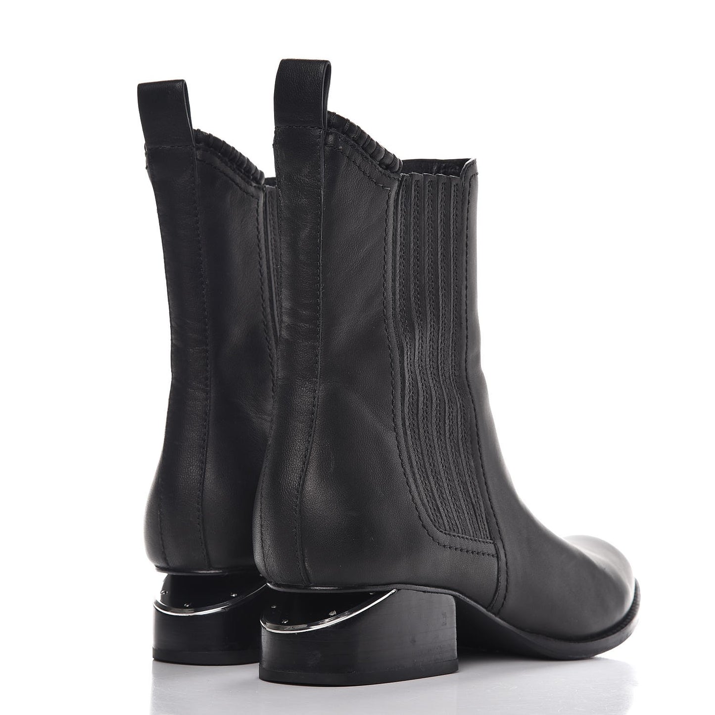 Calfskin Anouk Mid Calf Boots 37 Black