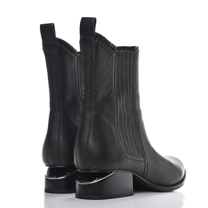 Alexander Wang Calfskin Anouk Mid Calf Boots 37 Black 4 of 13