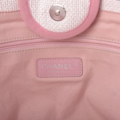 Chanel Canvas Medium Deauville Tote Pink 6 of 10