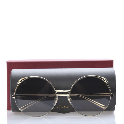 Cartier Panthere De Round Sunglasses Gold 9 of 9