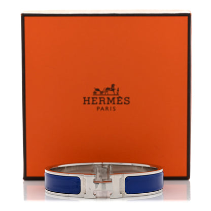 Hermes Narrow Enamel Clic Clac H Bracelet PM Bleu Royal 6 of 6