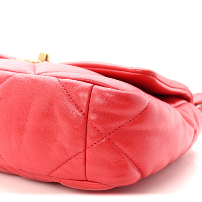 Chanel Goatskin Quilted Medium Chanel 19 Flap Pink 10 of 10