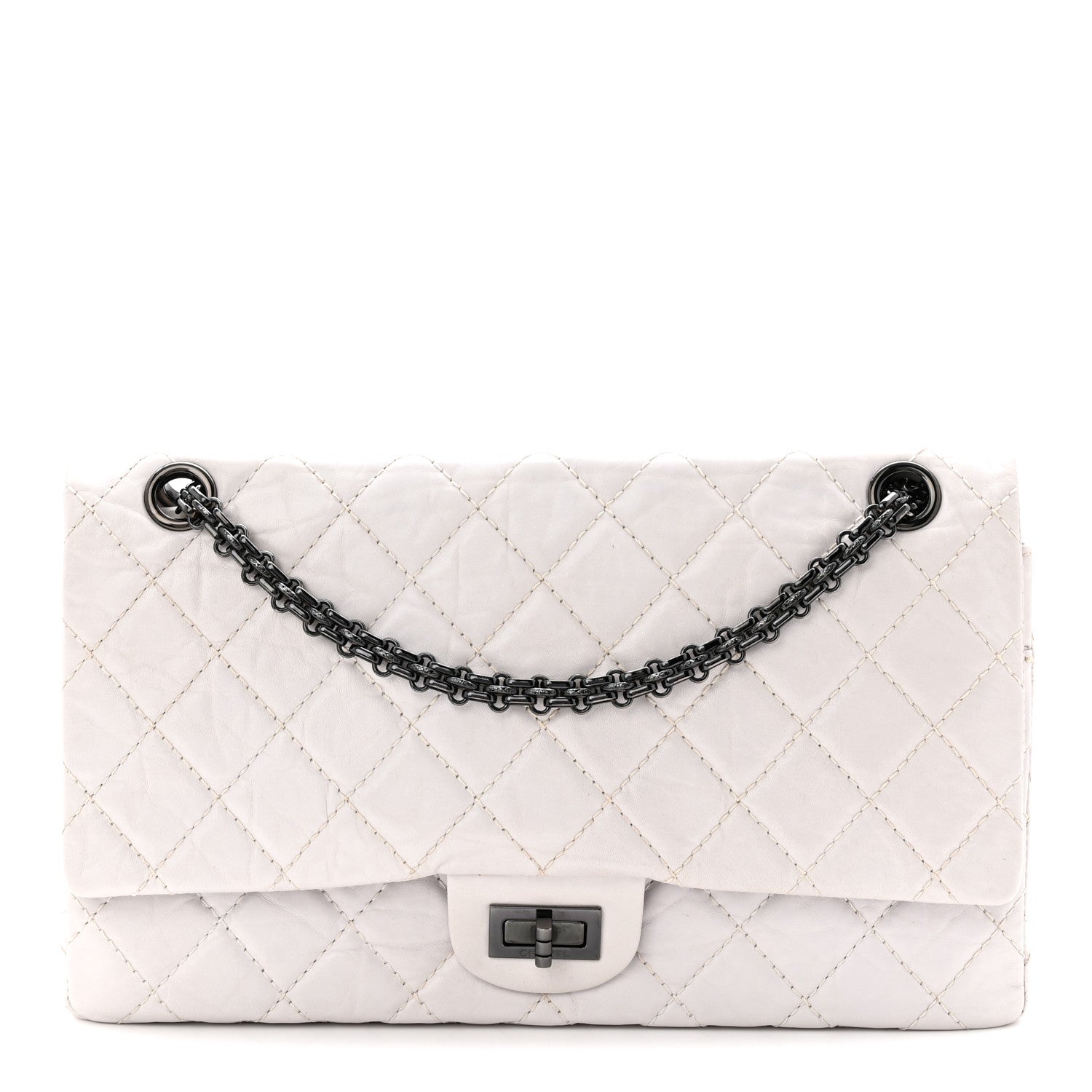 Chanel Aged Calfskin 2.55 Reissue 226 Flap White 1 of 11
