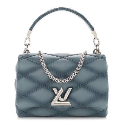 Louis Vuitton Lambskin Malletage GO-14 PM NM Denim Blue 1 of 10