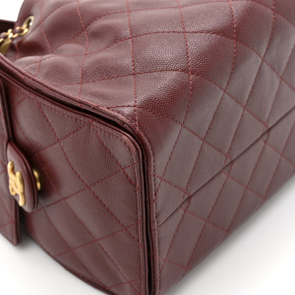 Chanel Caviar Quilted Small Chanel 25 Handbag Burgundy 10 of 15