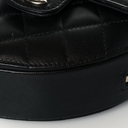 Chanel Lambskin Quilted CC In Love Heart Clutch With Chain Black 10 of 14