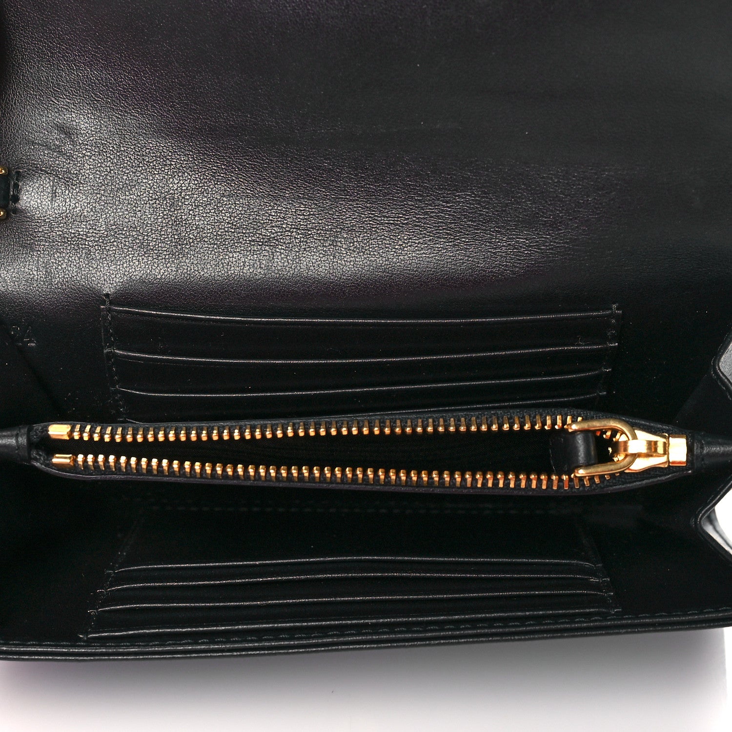 Prada Tessuto Nylon Soft Calf Wristlet Wallet Black 5 of 7