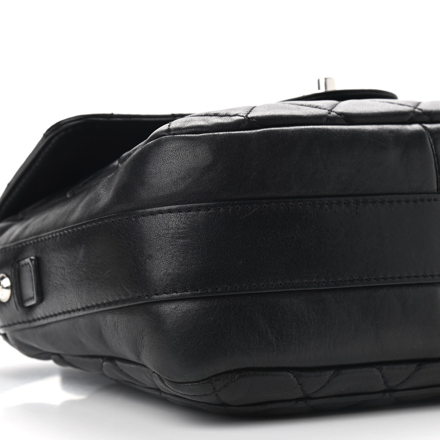 Chanel Lambskin Quilted Messenger Bag Black 8 of 9