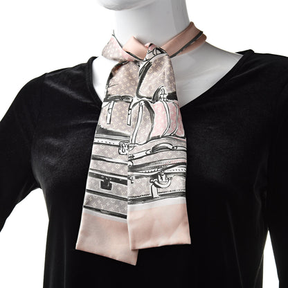Louis Vuitton Silk Monogram Trunks Bandeau Rose Poudre 2 of 4