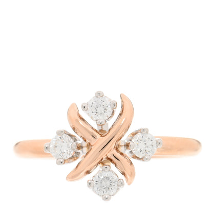 Tiffany 18K Rose Gold Platinum Diamond Schlumberger Lynn Ring 49 4.75 1 of 4