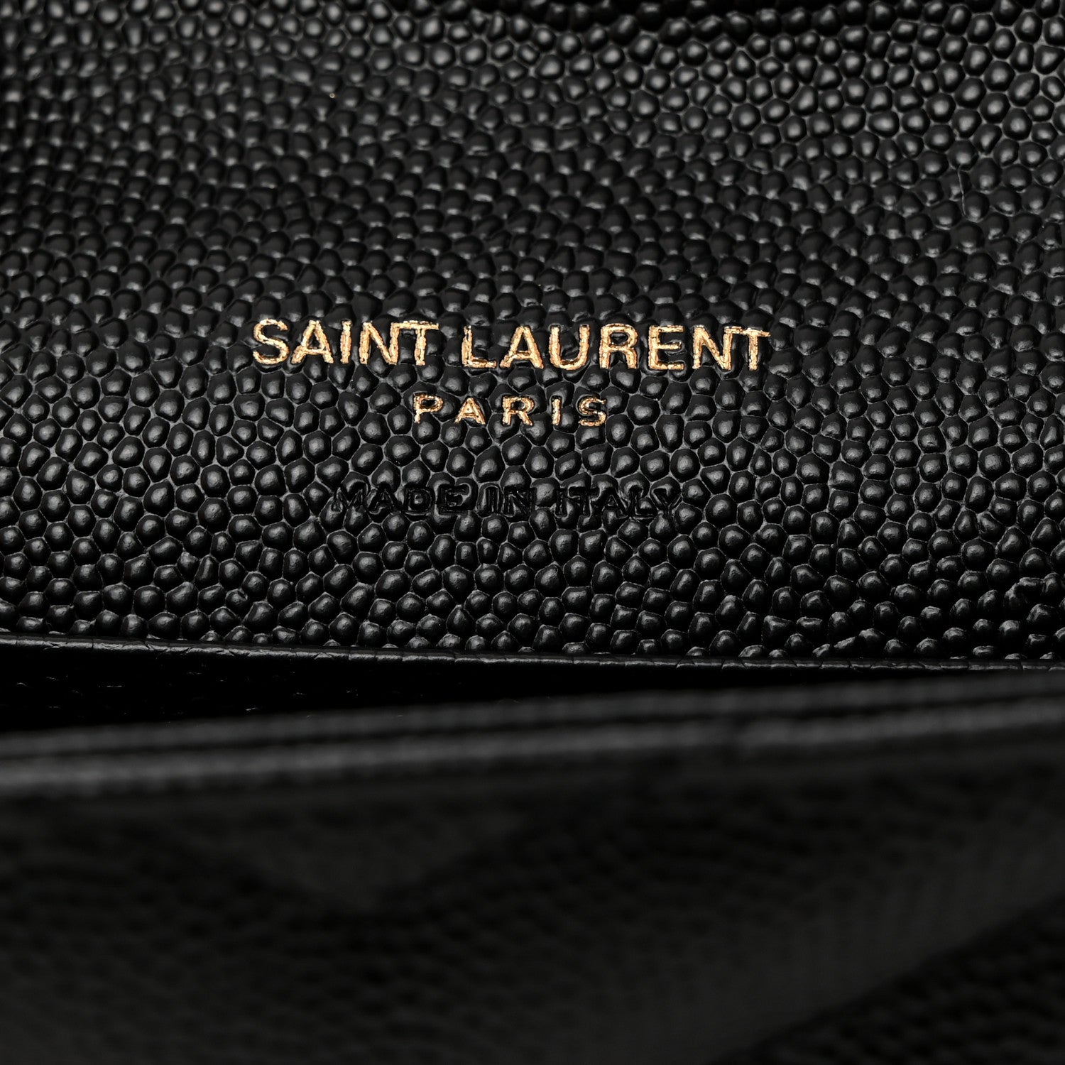 Saint Laurent Grain De Poudre Matelasse Chevron Small Monogram Envelope Wallet Black 6 of 7