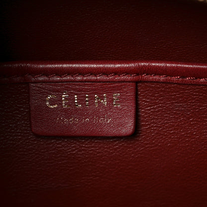 Celine Smooth Calfskin Nano Luggage Burgundy 6 of 9