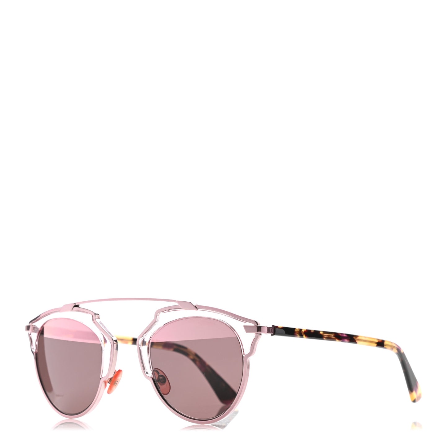 Mirrored So Real Sunglasses Pink Tortoise