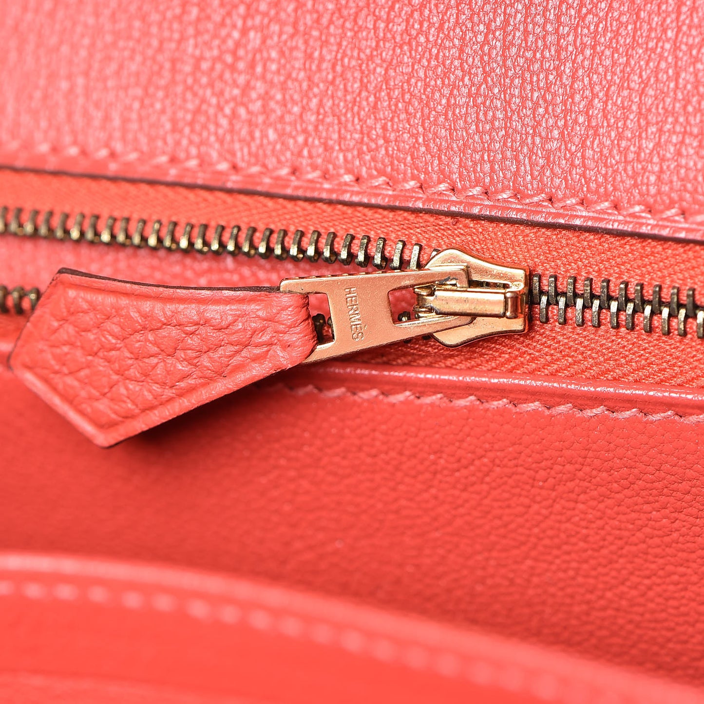 Togo Birkin 35 Rouge Pivoine
