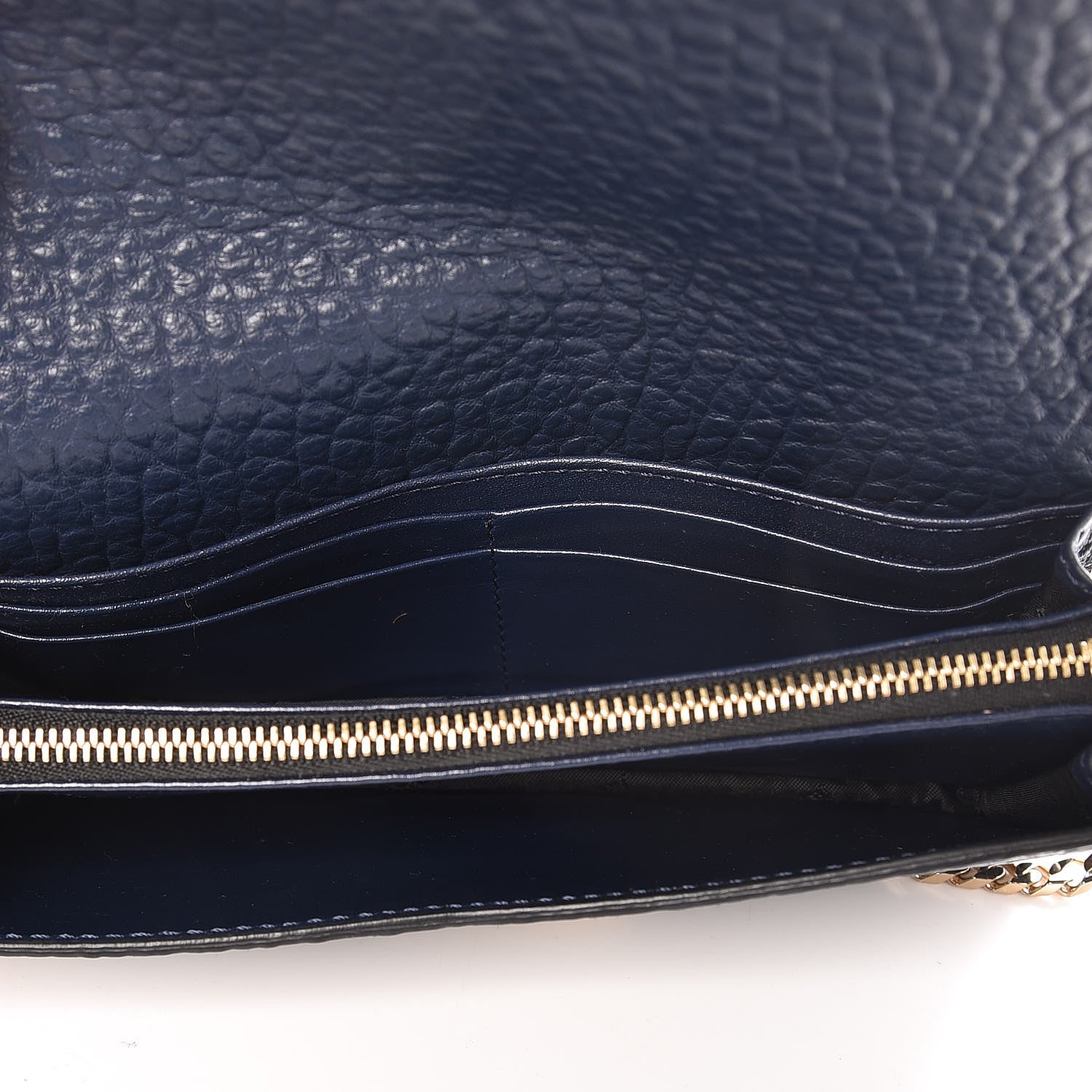 Burberry Signature Grain Small Madison Chain Clutch Blue 5 of 6