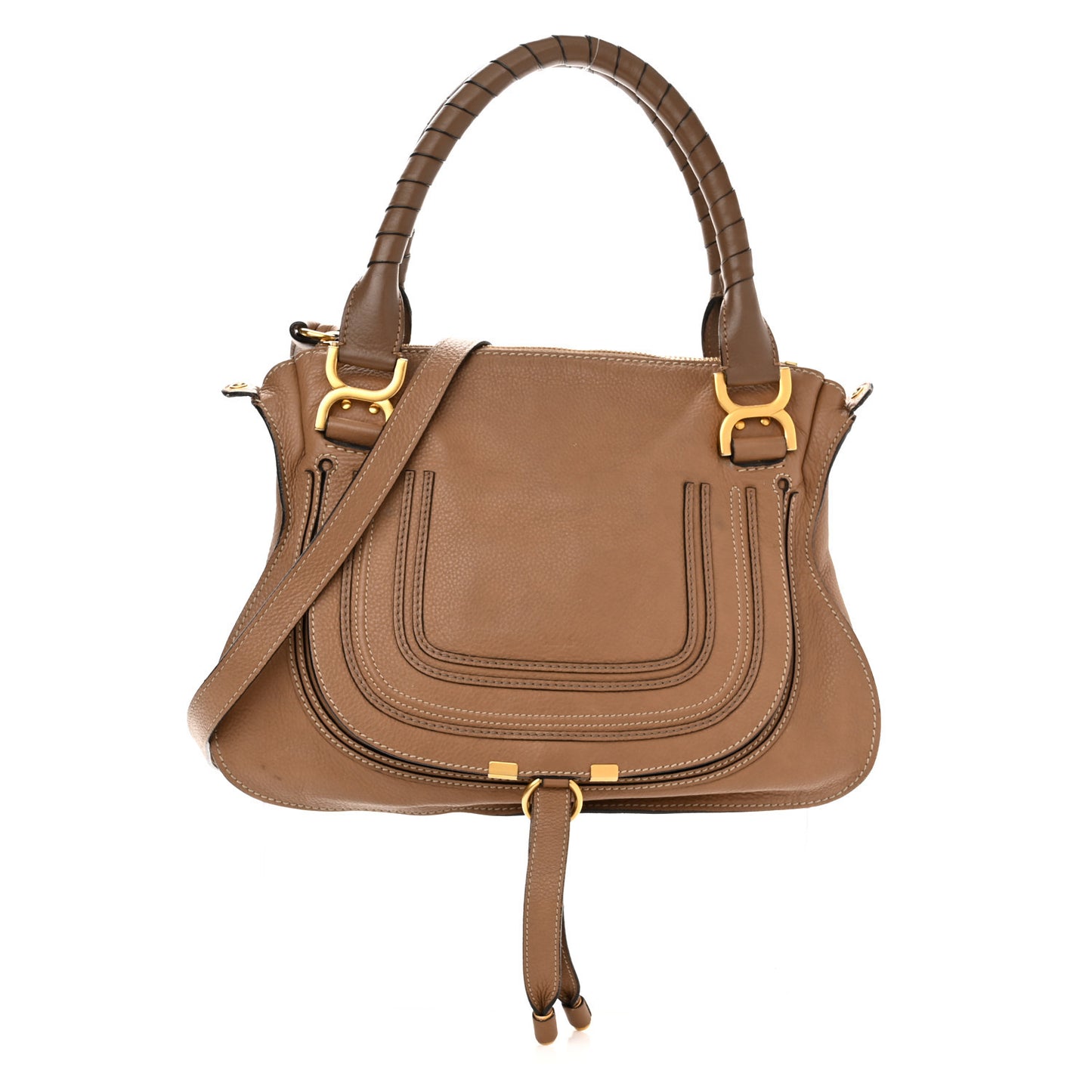 Calfskin Small Marcie Satchel Nut