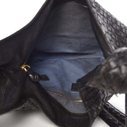 Bottega Veneta Nappa Intrecciato Shoulder Bag Black 5 of 17