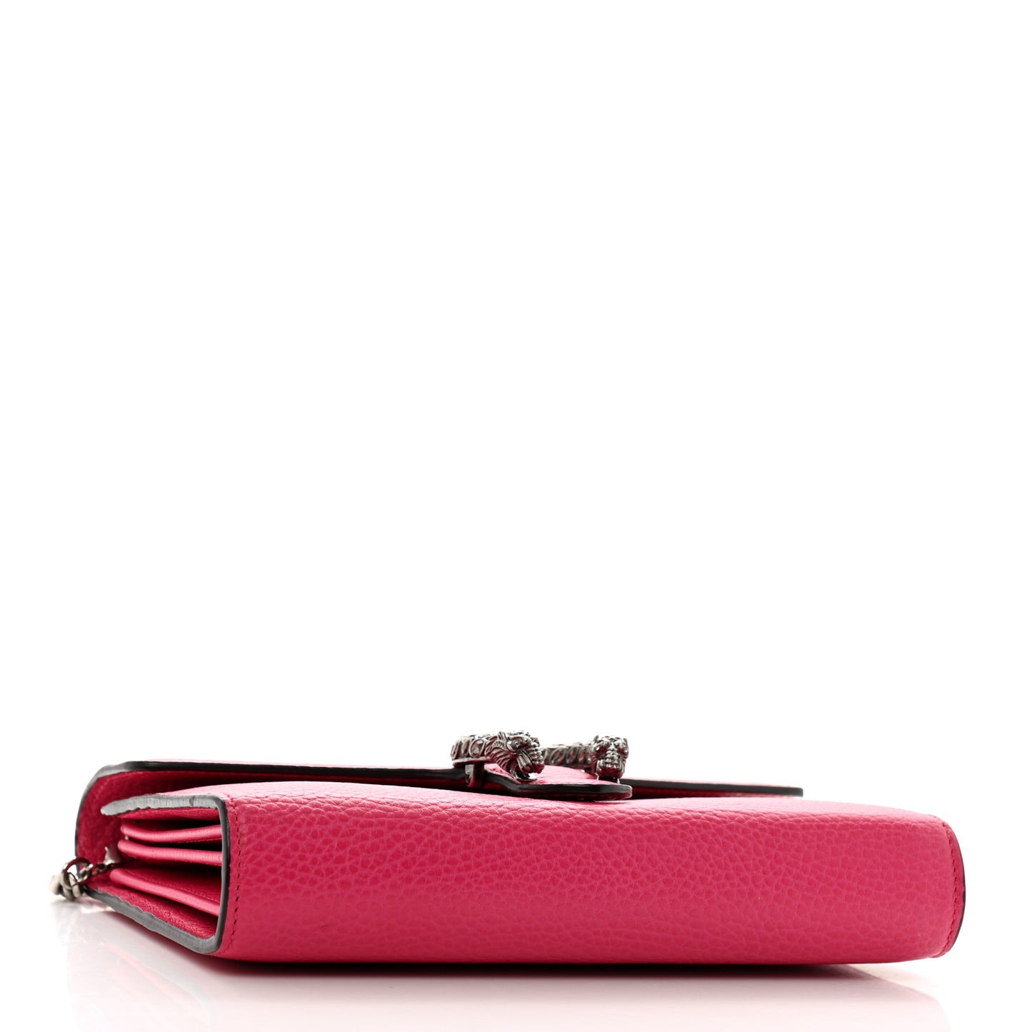 Dollar Calfskin Crystal Mini Dionysus Chain Wallet Box Pink